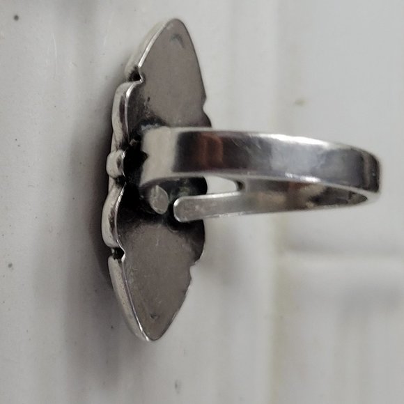 Antique PAUA Shell and STerling Silver Ring Navajo - Picture 12 of 12